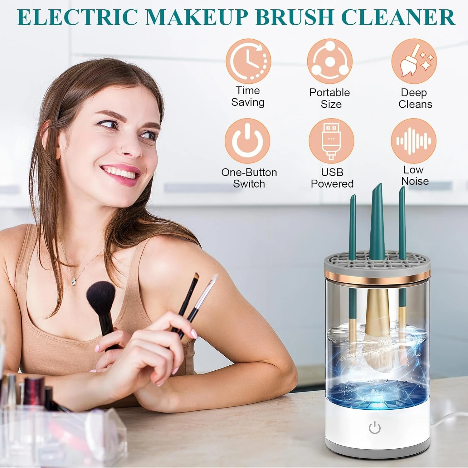 Experience the ultimate upgrade in makeup cleaning technology with this effortless and flawless beauty routine.