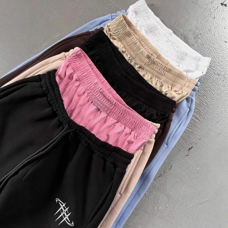 

Одежда в стиле Y2K, уличная мода 2026, спортивные брюки с двойным поясом, прямые брюки, спортивные штаны, мужские спортивные брюки