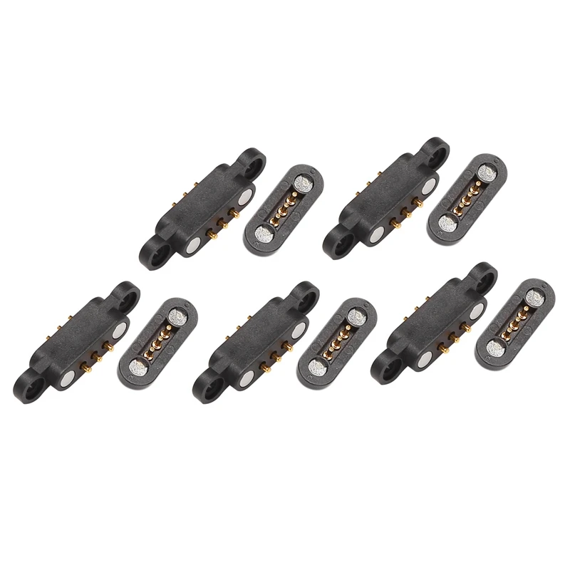 6 Pairs Pogo Pin Connector 3 Positions Magnets Pitch 2.3MM Through Holes Male Female Probe