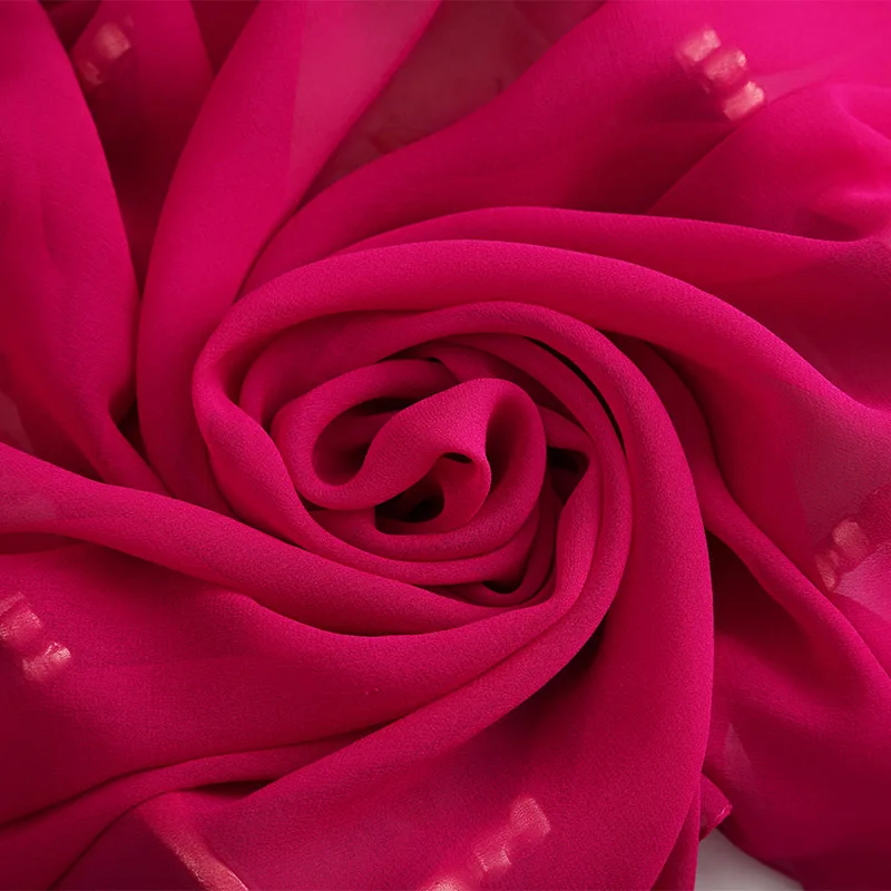 Hoge kwaliteit roze rood 100% zijde Qiaoqi lange sjaal dames lente, herfst en winter zomer