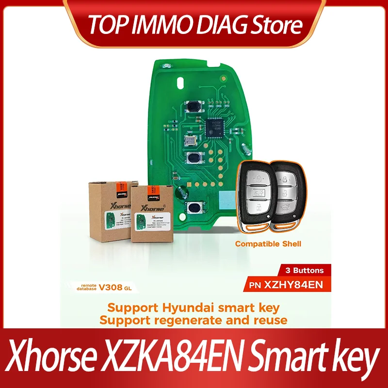 

Смарт-ключ Xhorse XZKA84EN серии XZ с специальной платой PCB, эксклюзивно для Hyundai/Kia i25, ix35, Tucson, для регенерации и повторного использования с VVDI2 mini KEY tool max.