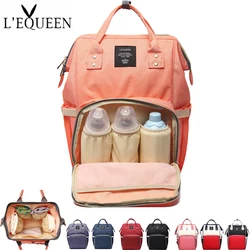 Lequeen-Bolsa de pañales de maternidad, mochila de gran capacidad para cochecito, mochila de viaje para el cuidado del bebé