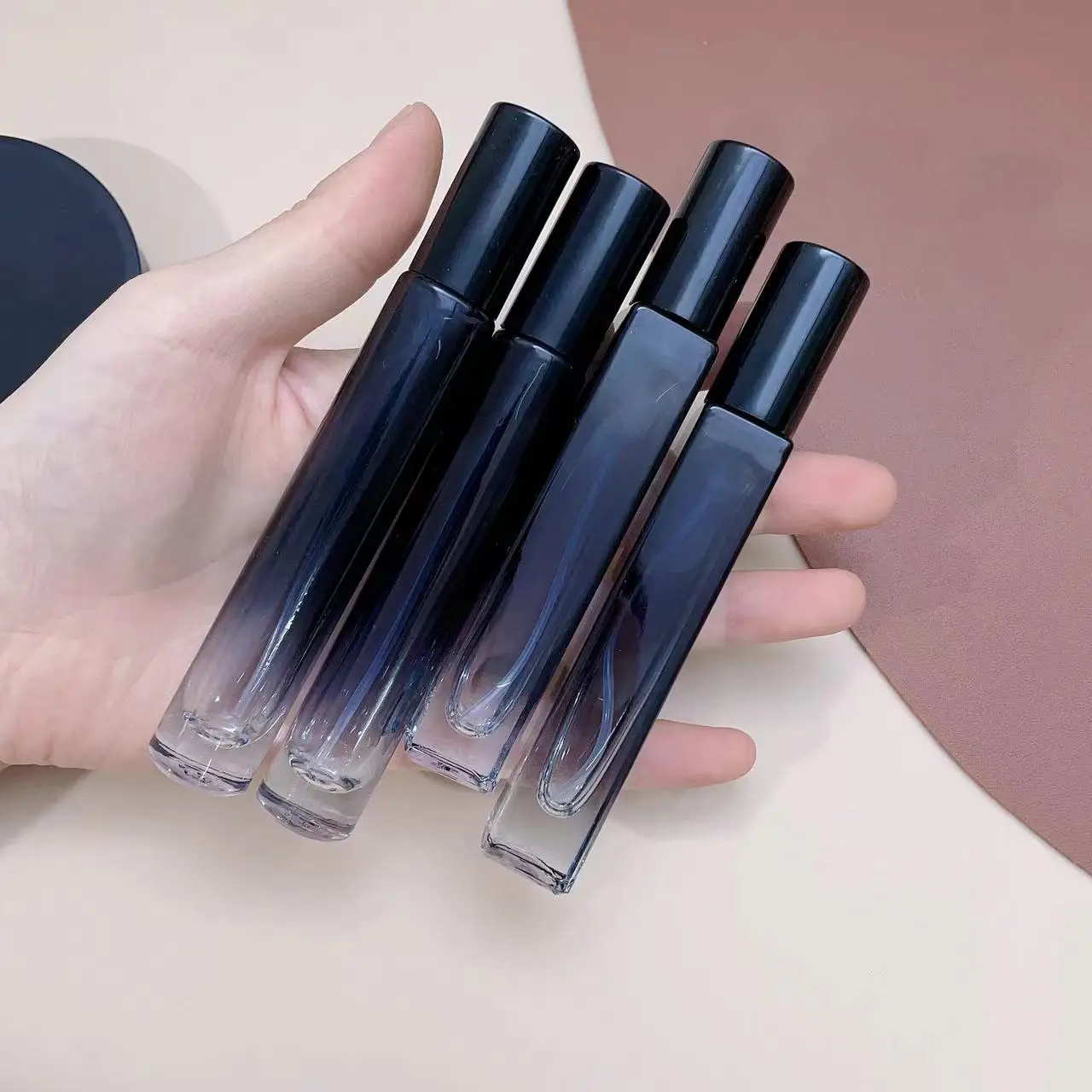 New 10ml Portable High-End Glass Refillable Perfume Bottle Spray Pump Empty Cosmetic Containers Atomizer Sample Vials For Travel