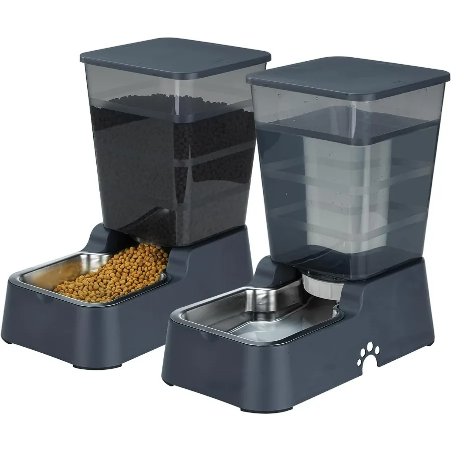 

Automatic 5.4L 1.4Gal Pet Waterer with Gravity Feed System for Cats and Medium to Large Dogs Stainless Steel Durable Water Disp