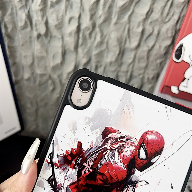 حافظة حماية للكمبيوتر اللوحي الناعم من كارتون سبايدر مان لجهاز آيباد 9 8 7th Generation Air 4 5 6 10.9 Mini 6 Pro 9.7 11 A16 13 بوصة #5