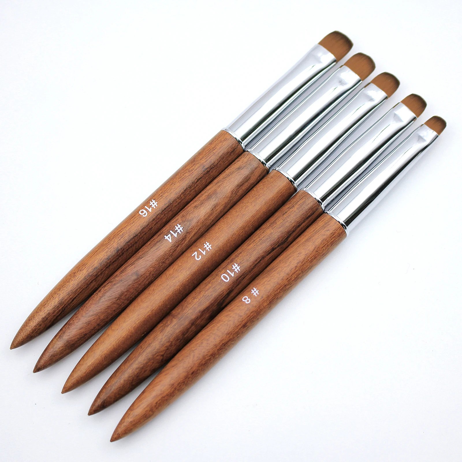 Kolinsky French Nail Art Brush Acrylic Drawing Rhinestone Gel Painting Sandalwood Handle