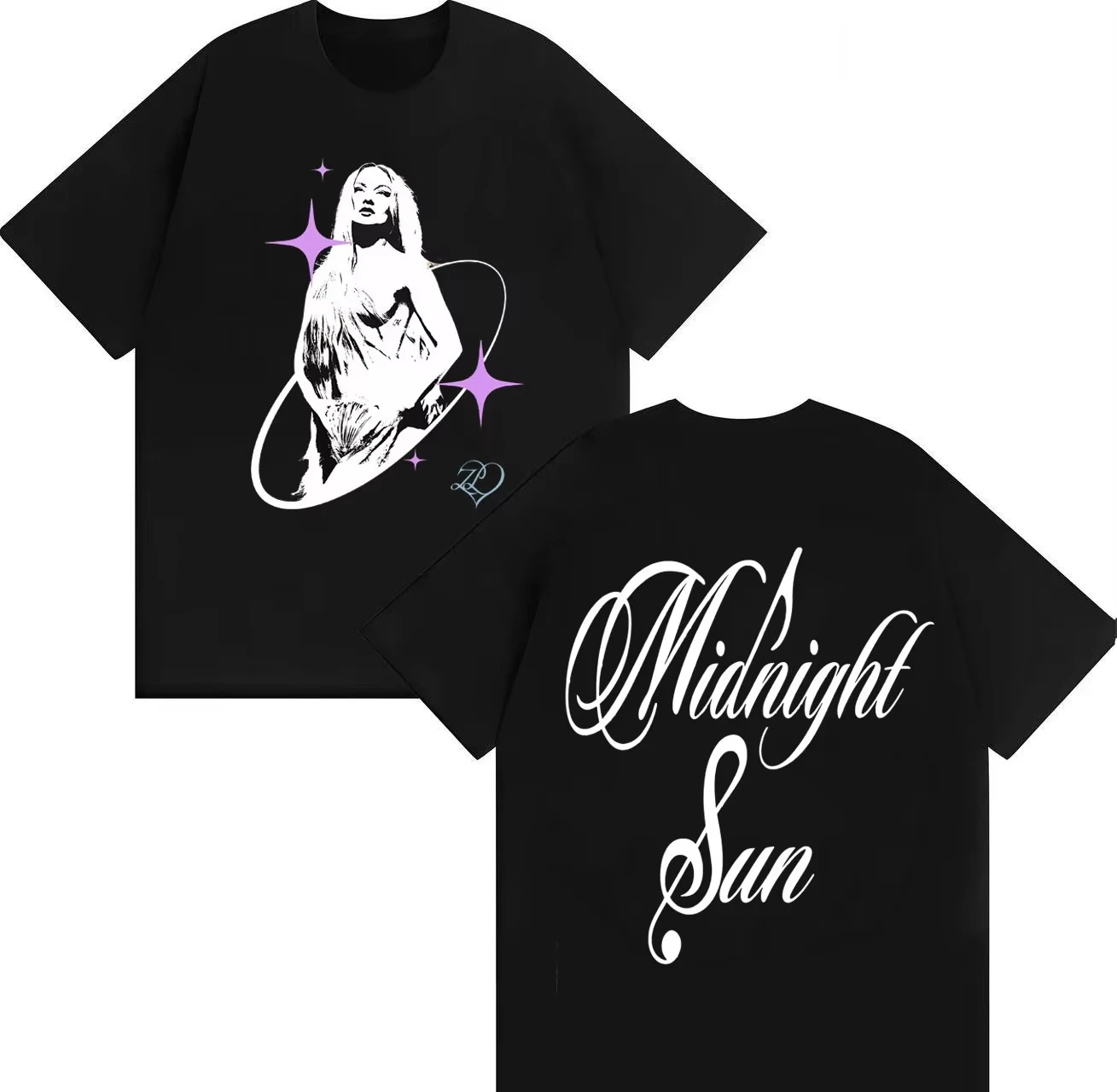 

Футболка в стиле стритвир Харадзюку с графическим принтом, эстетика поп-музыки Singer Midnight Sun, летняя коллекция 2026, из чистого хлопка, с коротким рукавом