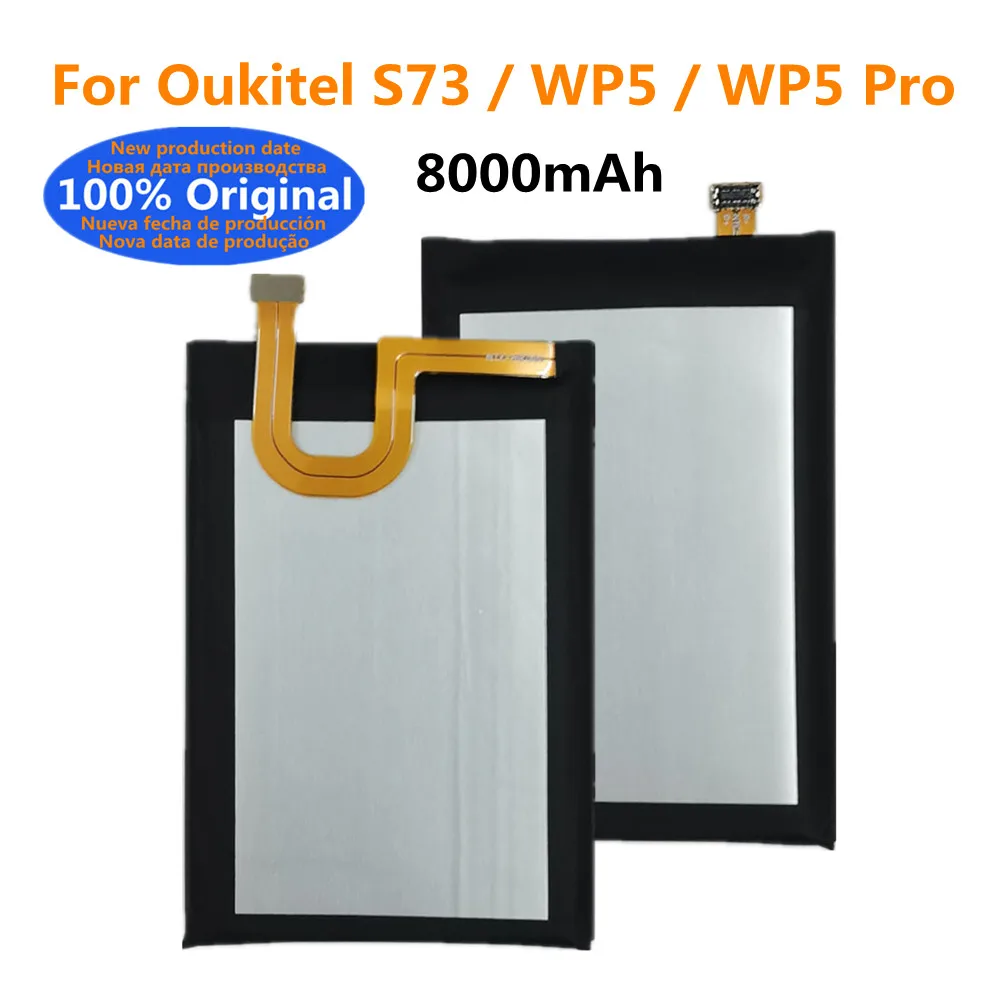 New 100% Original Phone Battery For Oukitel S73 / WP5 / WP5 Pro 8000mAh Mobile Phone Battery Batteria