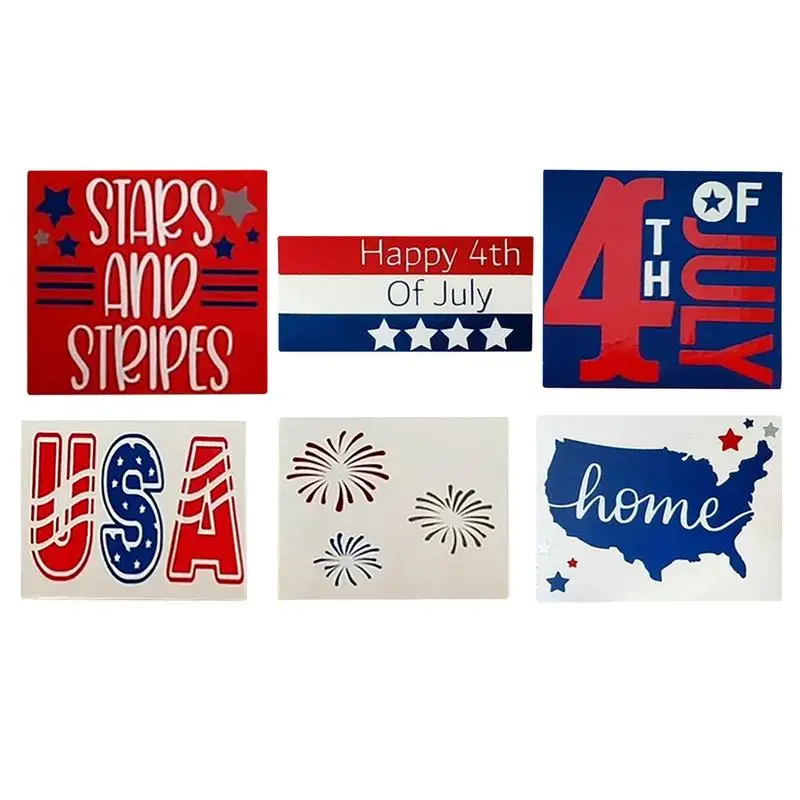 Creative Independence Day Decorations Home July 4th Independence Day Decorations Blocks PVC Foam Board Tiered Tray Ornaments