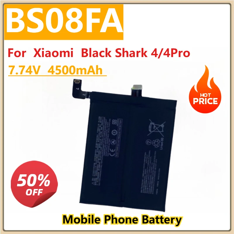 

Replacement Mobile Phone Battery BS08FA 7.74V 4500mAh For Xiaomi Black Shark 4/4Pro