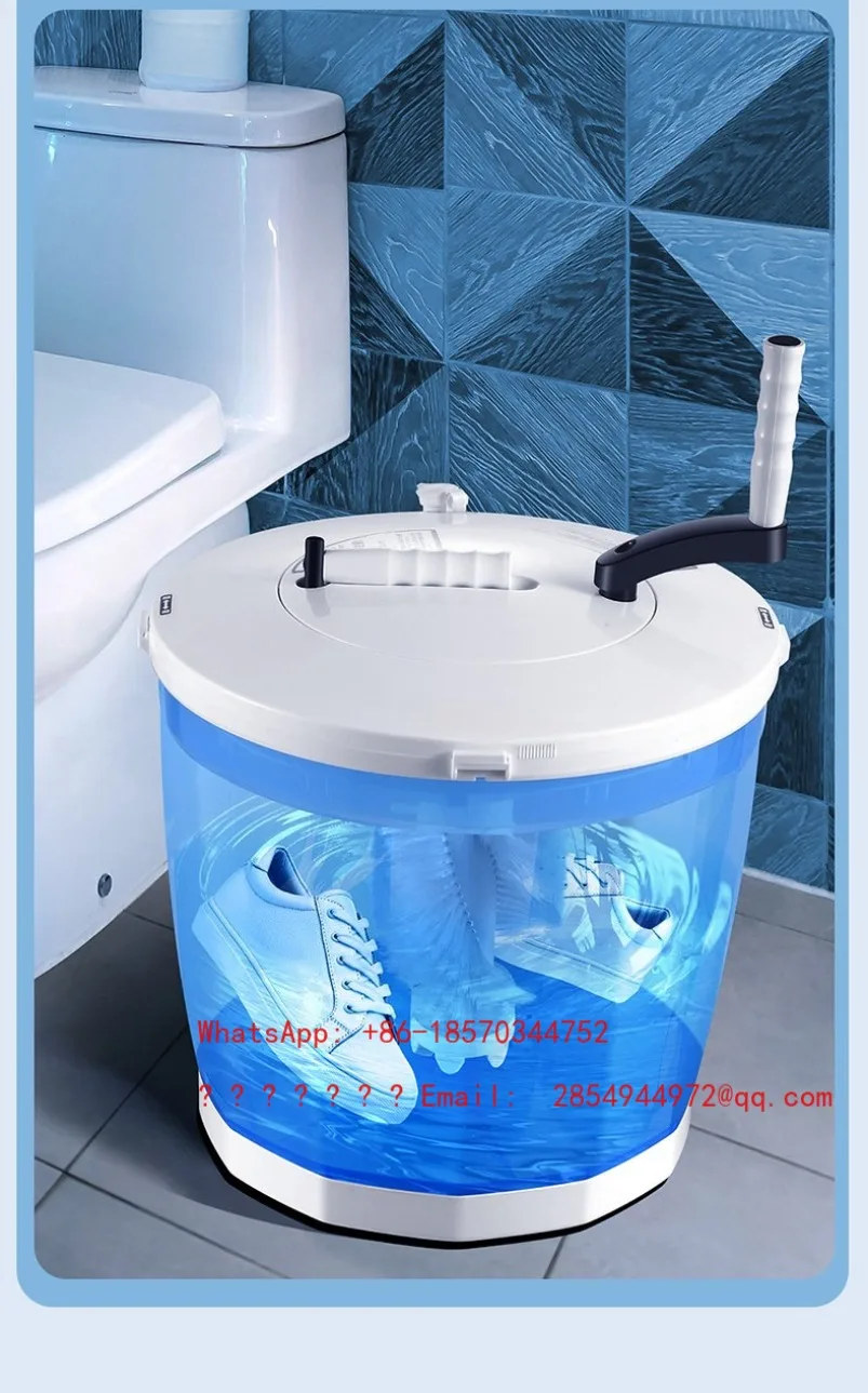 2026    Electric-free Outdoor Small Hand-crank Laundry, Shoe Washing Machine, Fruit and Vegetable Drain