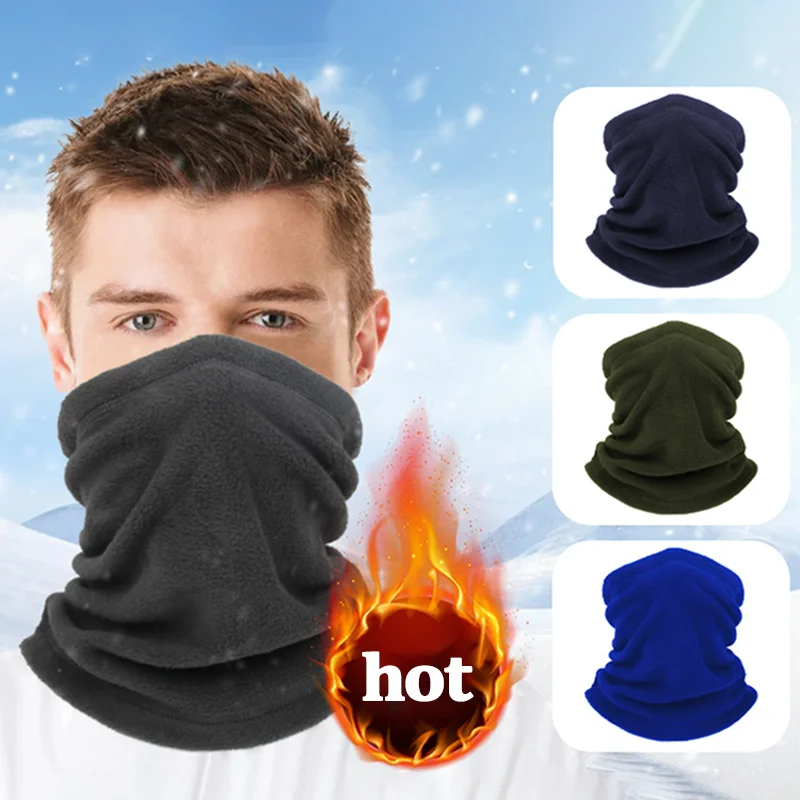 Winter Warm Unisex Windproof Motorcycle Riding Mask New Polar Fleece Neck Scarf Warmer Ski Outdoor Sports Balaclavas Tube Mask