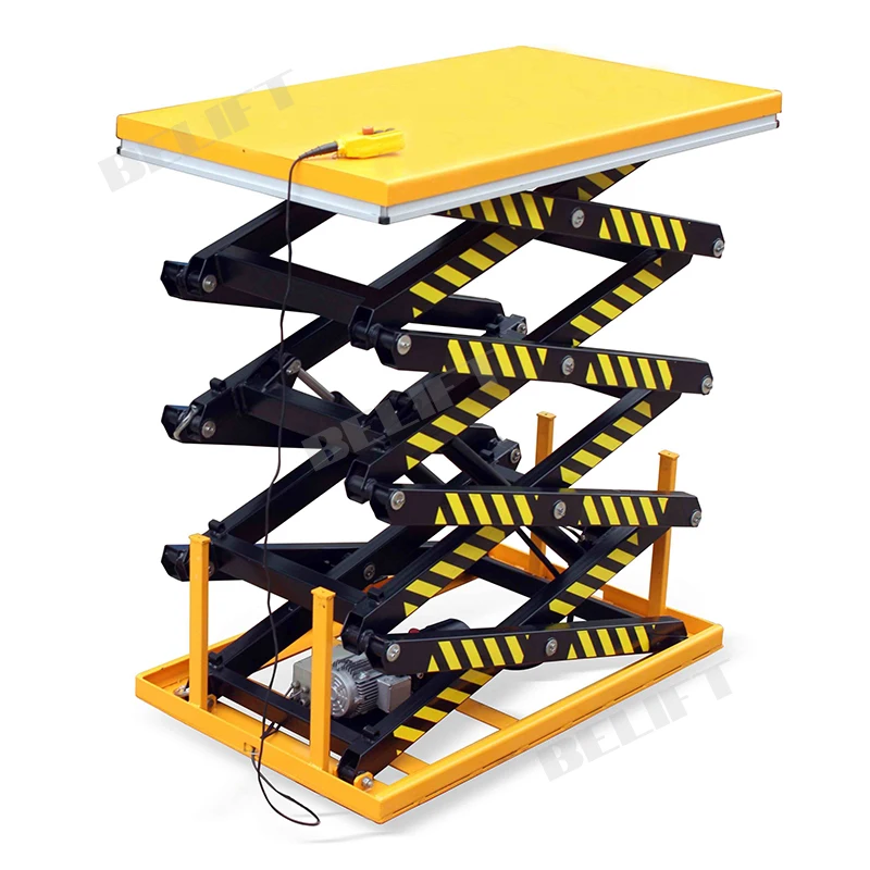 1ton 3m Small Warehouse Hydraulic Cargo Goods Lift Electric Scissor Lift Tables