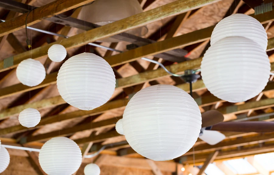 Lampion Papier Lot De 16 Lanternes Rondes En Papier à Suspendre Avec