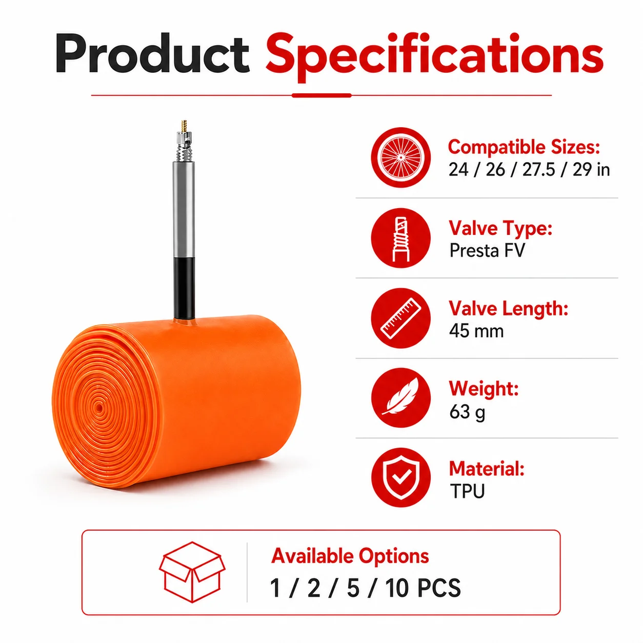 PINMOAP 1/2/5/10PCS Lightweigh - Mountain Biking Tube review and price