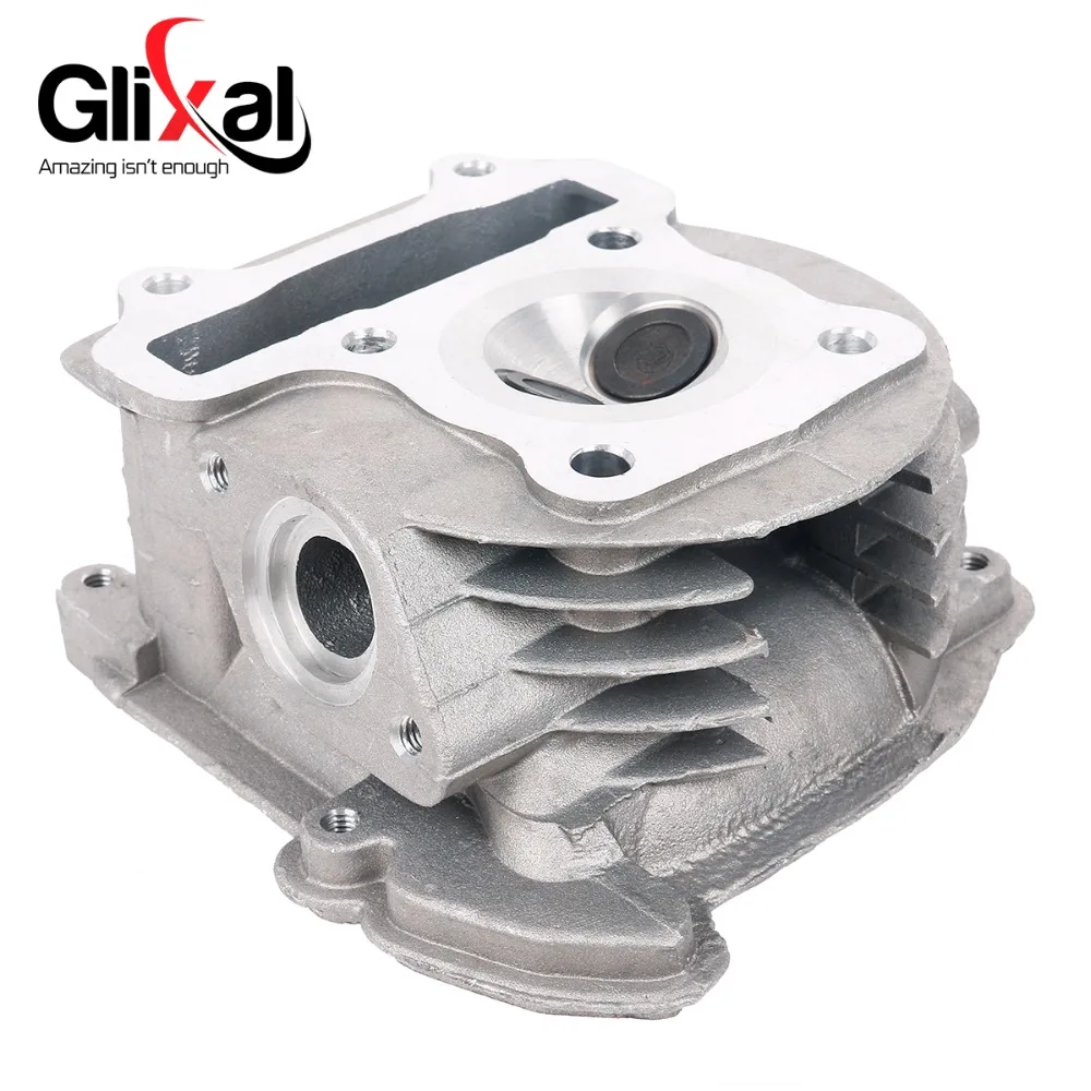 Glixal GY6 72cc 80cc 47mm Cylinder Head Assy for 139QMB 139QMA Roketa Qingqi ZNEN Scooter Moped ATV (69mm valve)