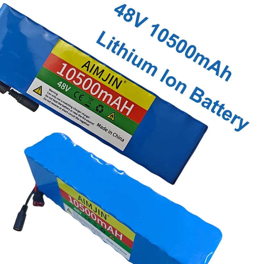 48V 10500mAh 18650 Rechargeable Lithium Battery Pack 10S3P 500W for Power Bicycle Scooter  Vehicle