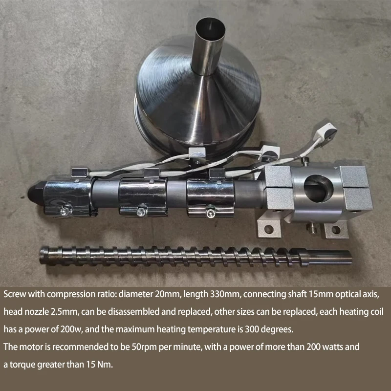 Single screw extruder，Desktop small extruder, Microplastic extruder, Adhesive powder 3D printing line