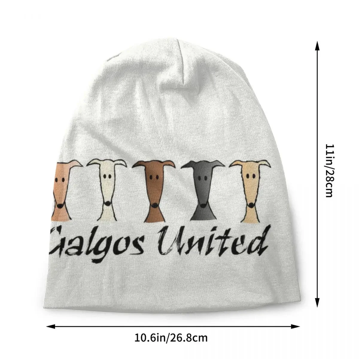 Galgos United Greyhound Skullies Beanies Caps Unisex Fashion Winter Warm Knitting Hat Adult Whippet Sighthound Dog Bonnet Hats