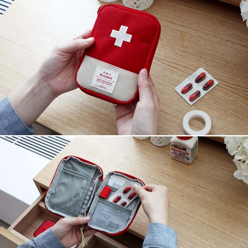 Portable Travel Medicine Bag Mini First Aid Kit Medicine Emergency Kits Organizer Outdoor Household Medicine Pill Storage Bag