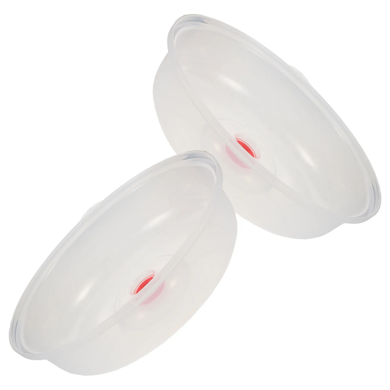 

2Pcs Microwave Food Cover Clear Plastic Plate Lid Bowl Dish Splatter Protector Kitchen Gadget Heating Cover Kitchen Gadget