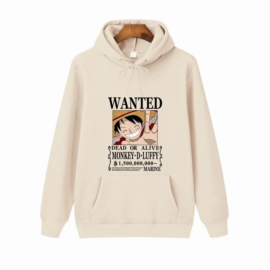 New Cartoon Anime One Piece Winter Manga Hoodie Men Casual Streetwear Luffy Cool Zoro Sweatshirt Graphic Hip Hop Hoody Unisex