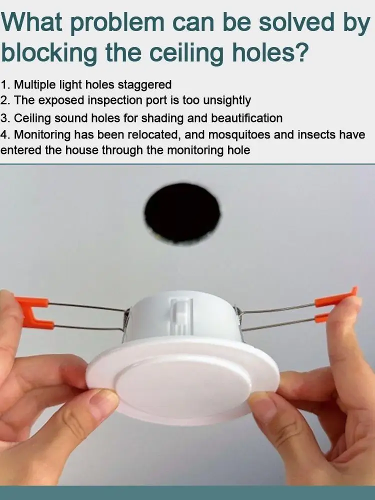 Cache-trou mural en plastique créatif, rond, à encliquetage, cache-trou de perçage réservé, différentes tailles, bouchon de trou décoratif