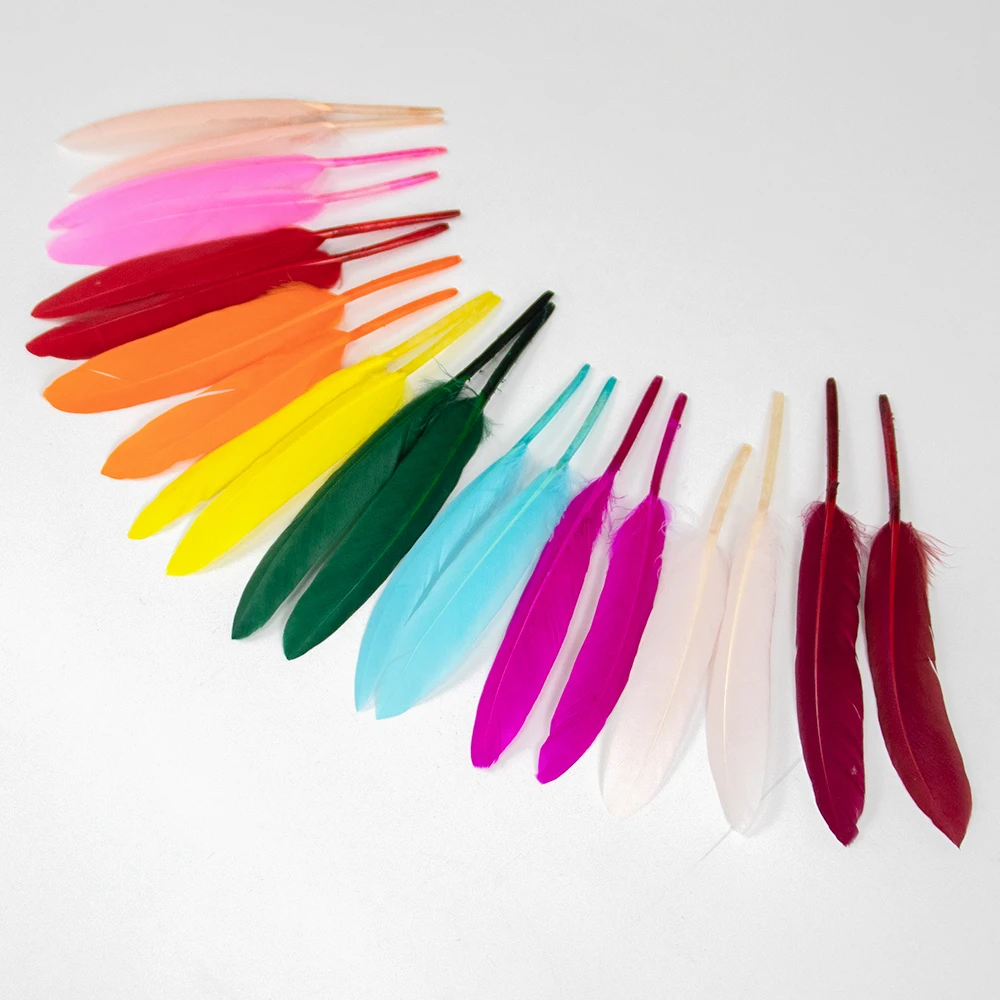 100/200/500PCS/Lot Colored Nature Goose Feathers 10-15CM for DIY Handwork Accessories Wedding Party Home Decoration Plumes