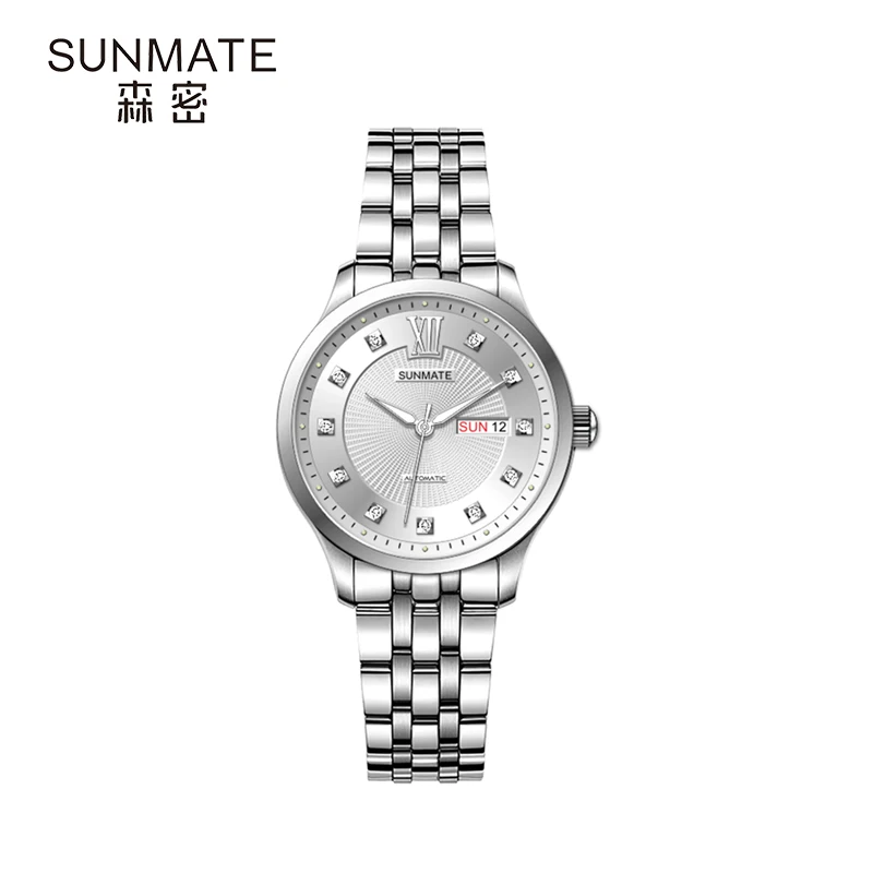 ⚡50% OFF⚡SUNMATE Hot Sale Women's Mechanical Watch Fashion White Diamond Dial Waterproof Women's Gift High-end Luxury Watch