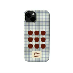 Checkered Illustration Hard Phone Case for IPhone 16 15 14 13 Pro Max Back Phone Cover for 12 11 Pro Plus XR XS Acrylic Cover