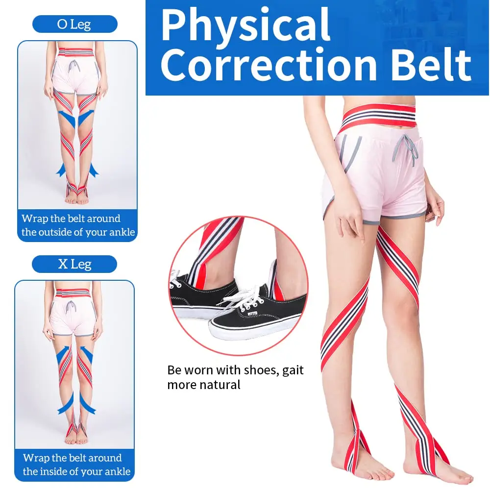 O / X Legs Correction Belt Legs Posture Corrector Band Unisex Pediatric Belt for Men Women and Children for Day and Night