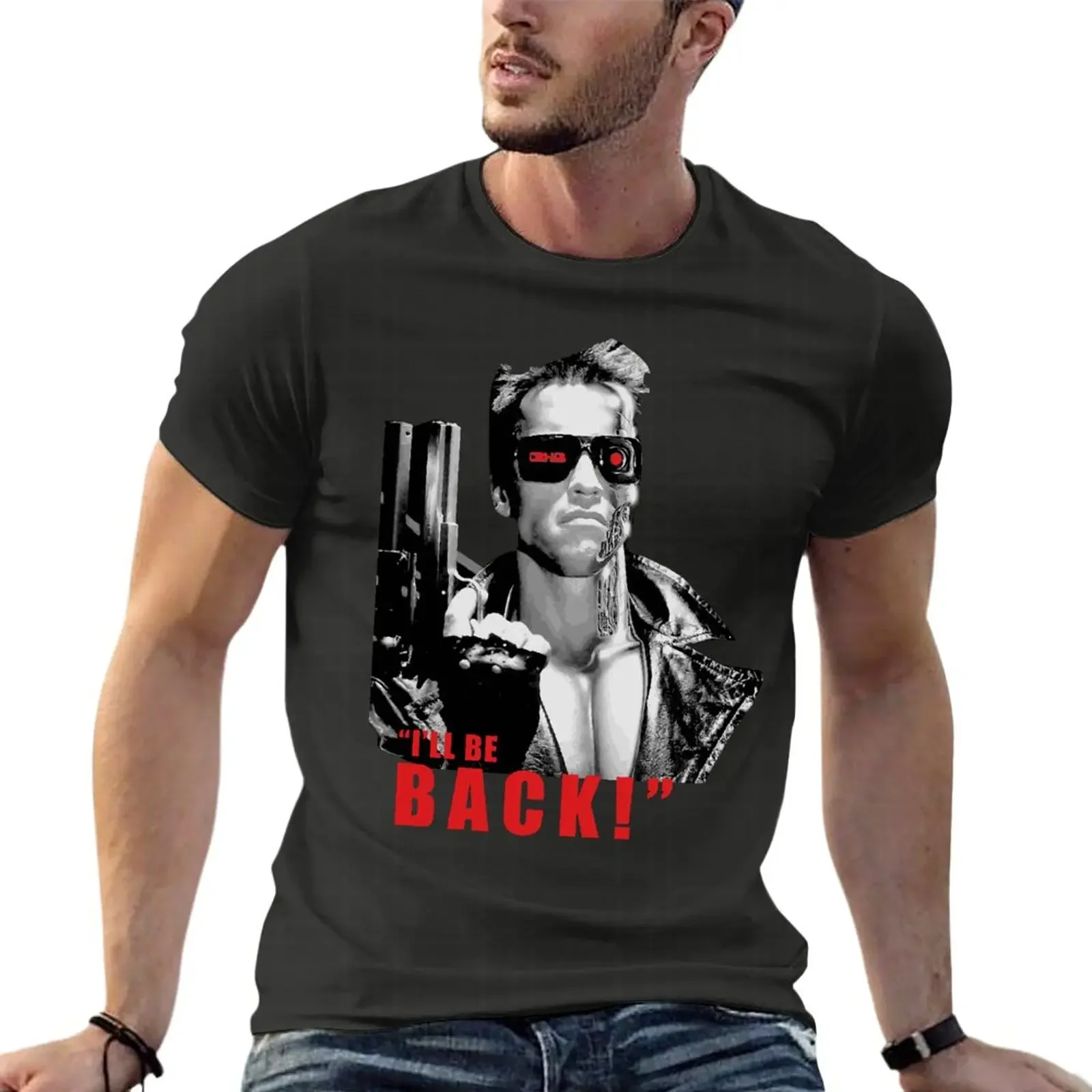 

Футболка мужская оверсайз Terminator iwill Be Back, 100% хлопок