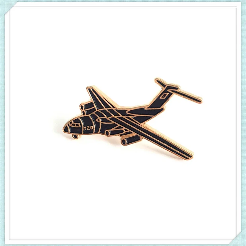 Vintage Cartoon Airplane Brooch Pin Cute Creative Aircraft Black Enamel Lapel Pin Funny Badge Accessories Jewelry