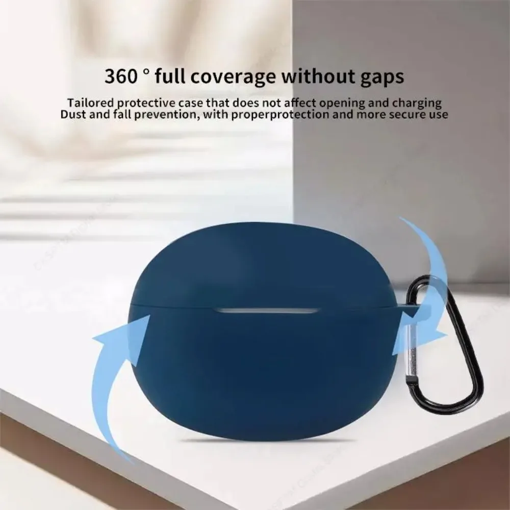 Casing Silikon Tahan Debu Penutup Bud Anti Jatuh Dapat Dicuci Casing Pelindung Earbud Warna Solid untuk Realme Buds T100 Rumah/Perjalanan
