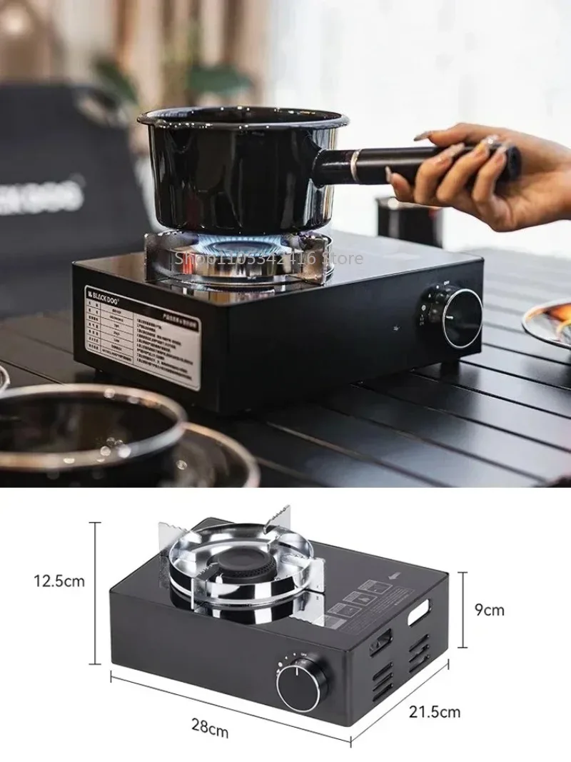 3500W Portable Cassette Gas Stove, Ultralight Outdoor Camping BBQ Burner, Portable Cooking Furnace for Picnic & Hiking