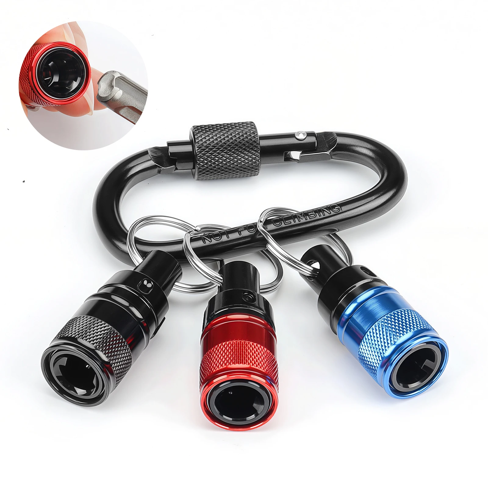 3Pcs Sds Plus Shank Drill Bit Holder Keychain Sds Shank Adapter Extension Rod Socket Adapter Easy to Replace Portable Handheld Holder