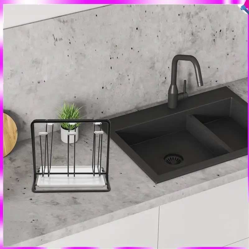 

N96R 6-контактный сушилка для посуды, металлический держатель для бутылок, подставка для капель для судов с поддоном для капель, для Sodastream, Air Up, Avent,