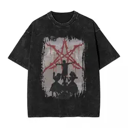 Kingslayer Bring Me The Horizons Washed T Shirt Streetwear Hip Hop Retro T-Shirt Gothic Metal Tees top uomo Cotton Street Summer