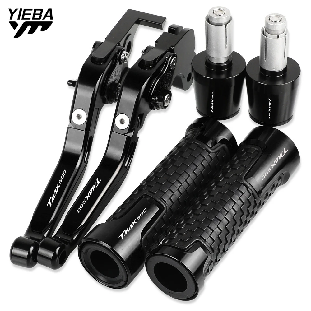 

TMAX 500 Motorcycle Aluminum Brake Clutch Levers Handlebar Hand Grips ends For YAMAHA TMAX500 2001 2002 2003 2004 2005 2006 2007