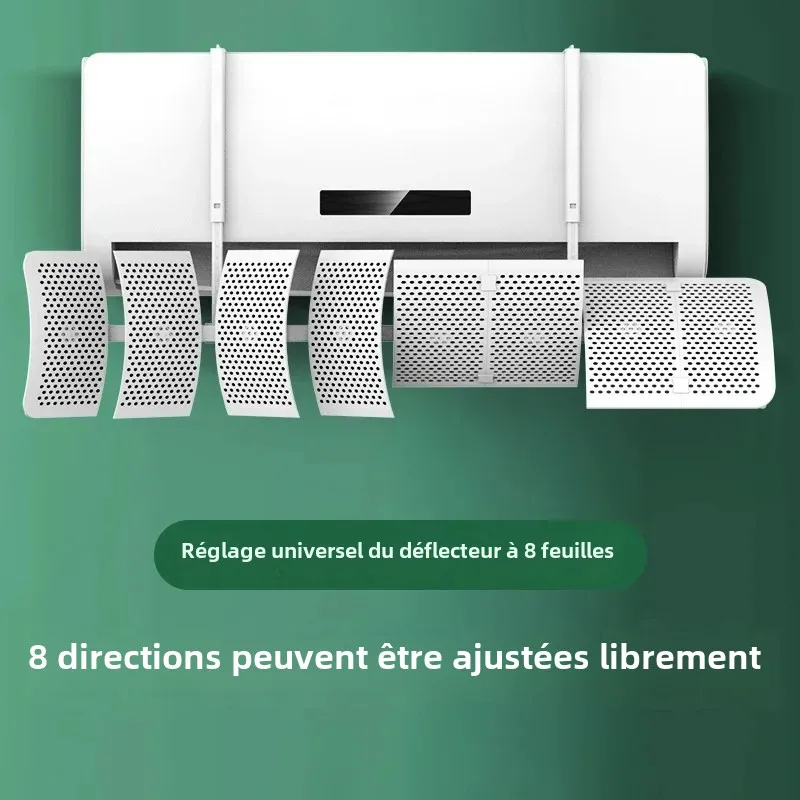 Couvercle de déflecteur de pare-brise de climatiseur universel, déflecteur de vent mural, anti-saut direct pour sortie de climatisation