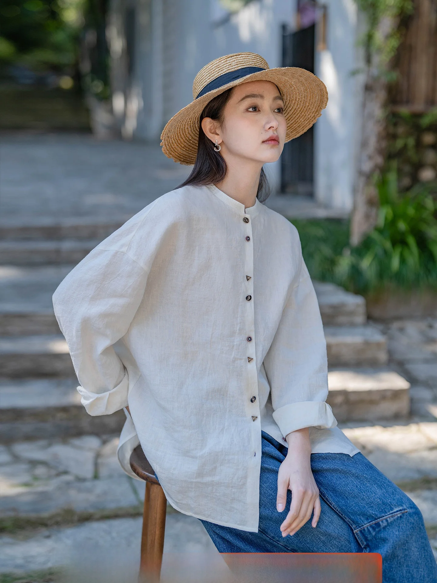 

Original Spring New 4 Public 00 Haax round Ne Open Cardigan oulder Drop Long irt Chinese Sle Women's Premium Fas...
