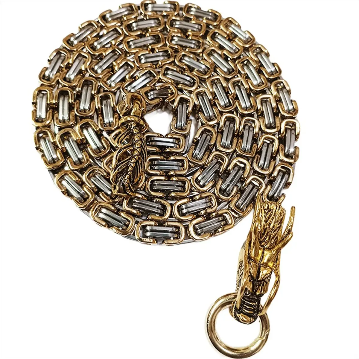 A20I Outdoor Dragon Spine Self- Whip Chain Stainless Steel Titanium Steel Keel Bracelet Metal Necklace Waist Chain A