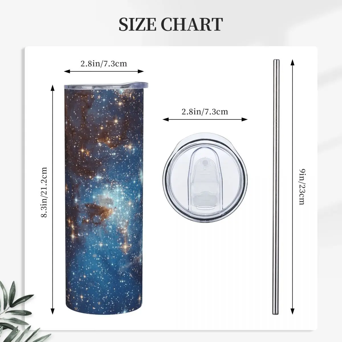 Space Galaxy Constellation Stainless Steel Tumbler Vacuum Insulated Mugs Thermal Cold Bottle Straws With Lid 20oz