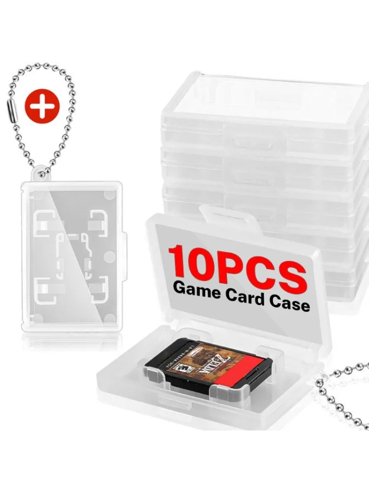 Mini étui Transparent Portable pour cartes de jeu, avec porte-clés, boîte de rangement pour cartes de jeu anti-perte et anti-rayures pour Switch Oled Switch Lite