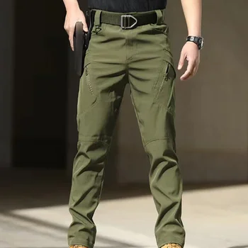 남성용 신축성 용수철 가을 야외 하이킹 캠핑 트레킹 낚시 등산 바지, 전술 속건성 바지, 카고 스포츠