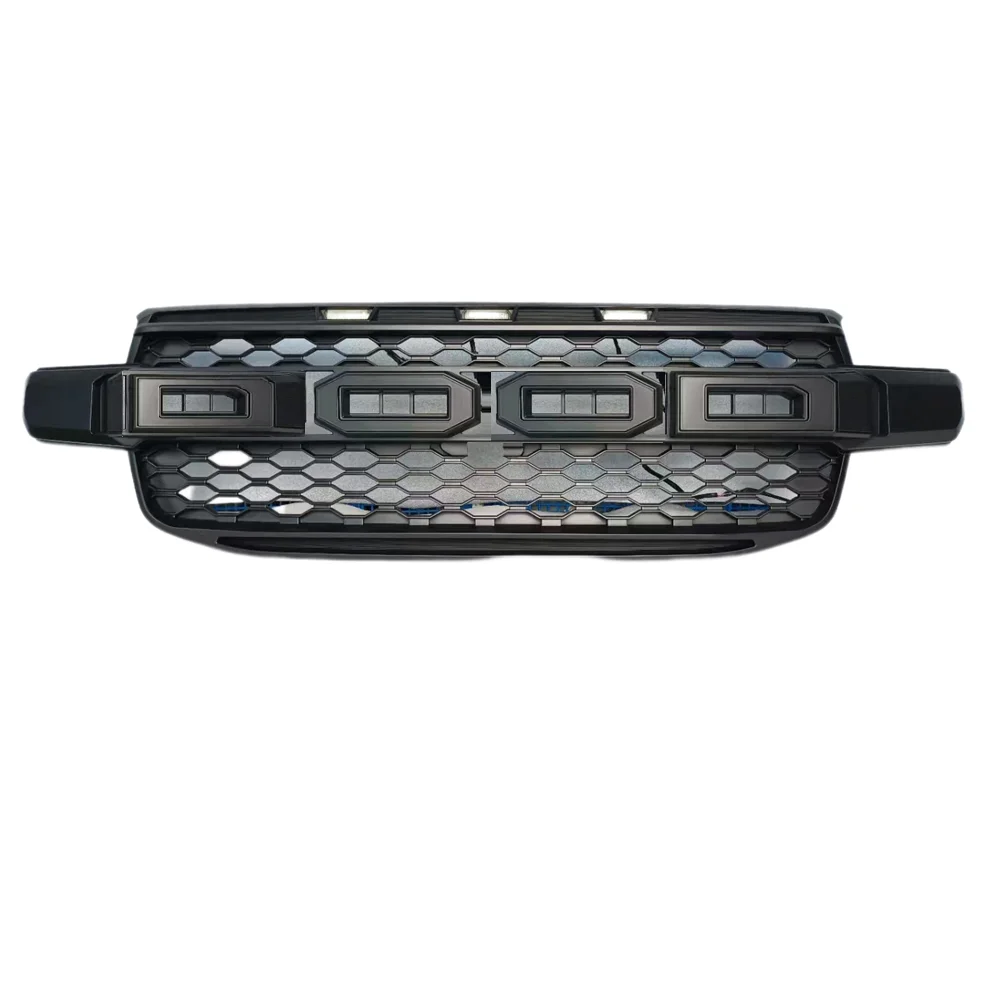 Auto Accessories Front Racing Grills Fit For Ranger T9 Wildtrack XLT 2022 2023 2024+ Abs Grill Grille Mesh Mask Cover