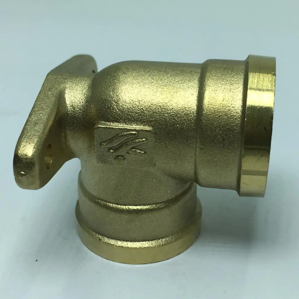 Wall Mount Thicken Brass Elbow Female Adapter Coupler Connector 1/2" x1/2"