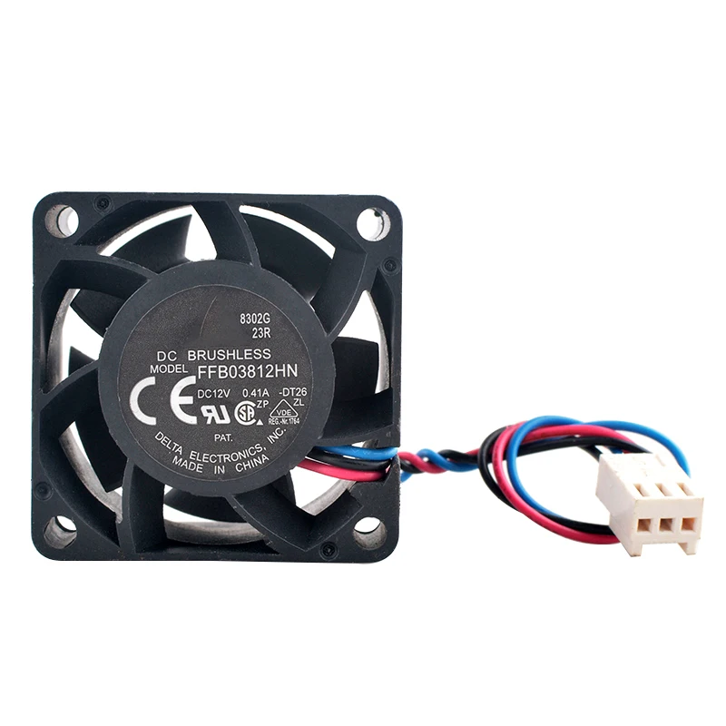 

FFB03812HN 3.8cm High-Speed Cooling Fan 38mm DC12V 0.41A 3-Pin Power Supply Cooling Fan 12000rpm