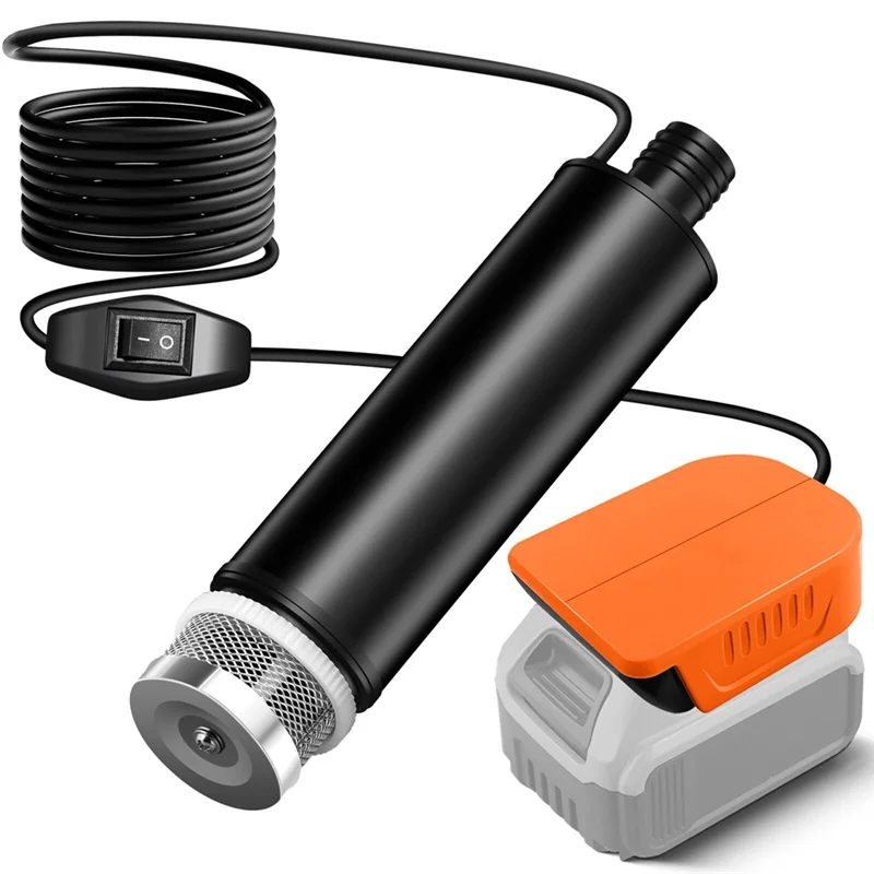 

AT43-Cordless Submersible Water Pump For 20V Battery For Garden,Camping, Kiddie Pool, Fish Tank