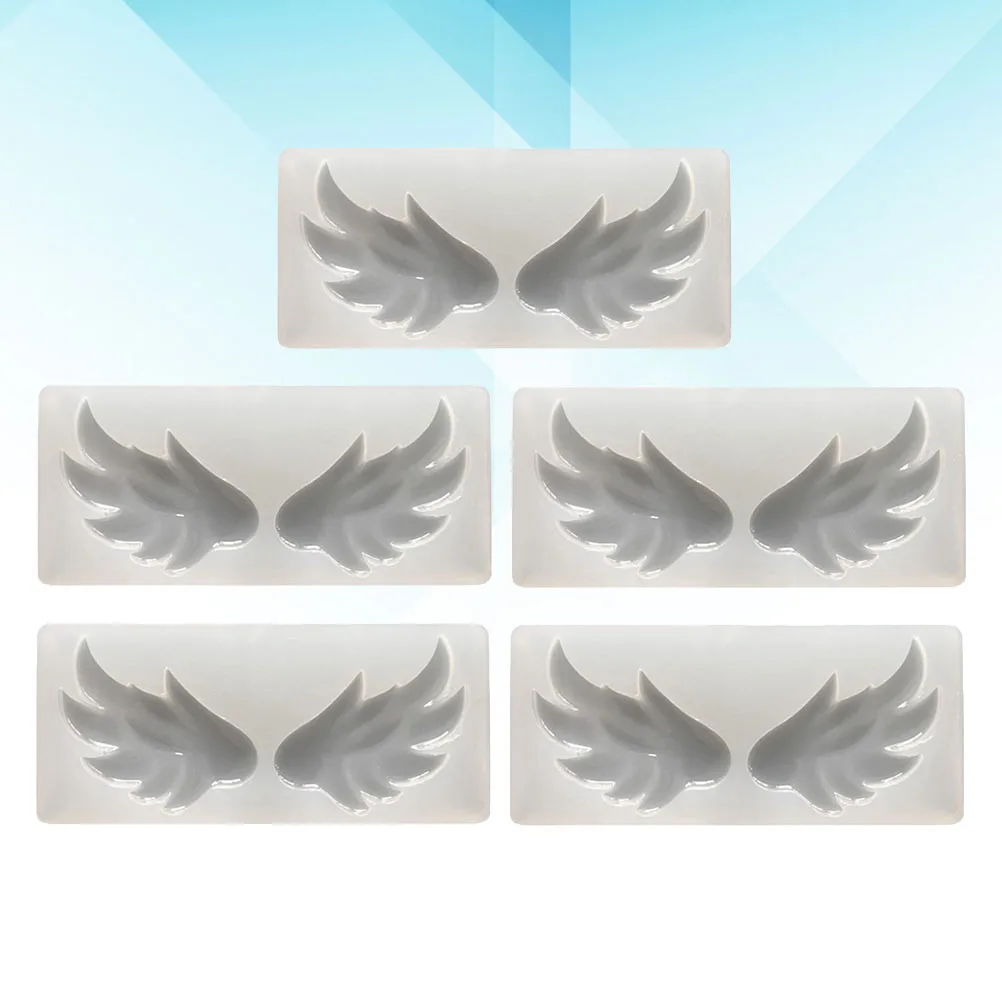

5 Pcs Angel Wings Mold Silicone Jewelry Pendants DIY Cmold Making Molds Casting